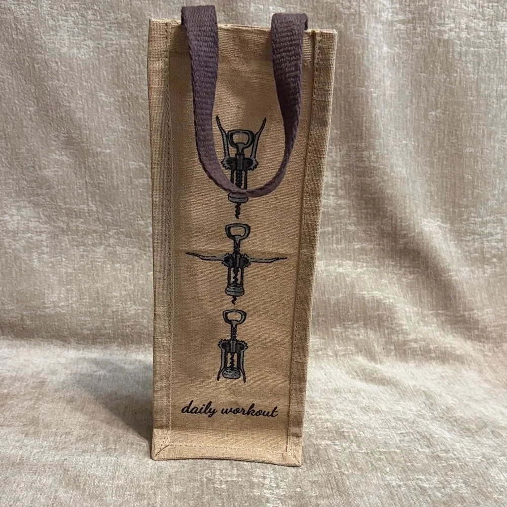 Canvas Wine Tote Bag
